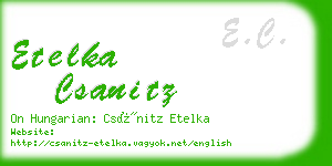 etelka csanitz business card
